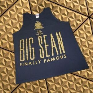 Big Sean Finally Famous Tank‎ Top Muscle Tee Black/Metallic Gold M